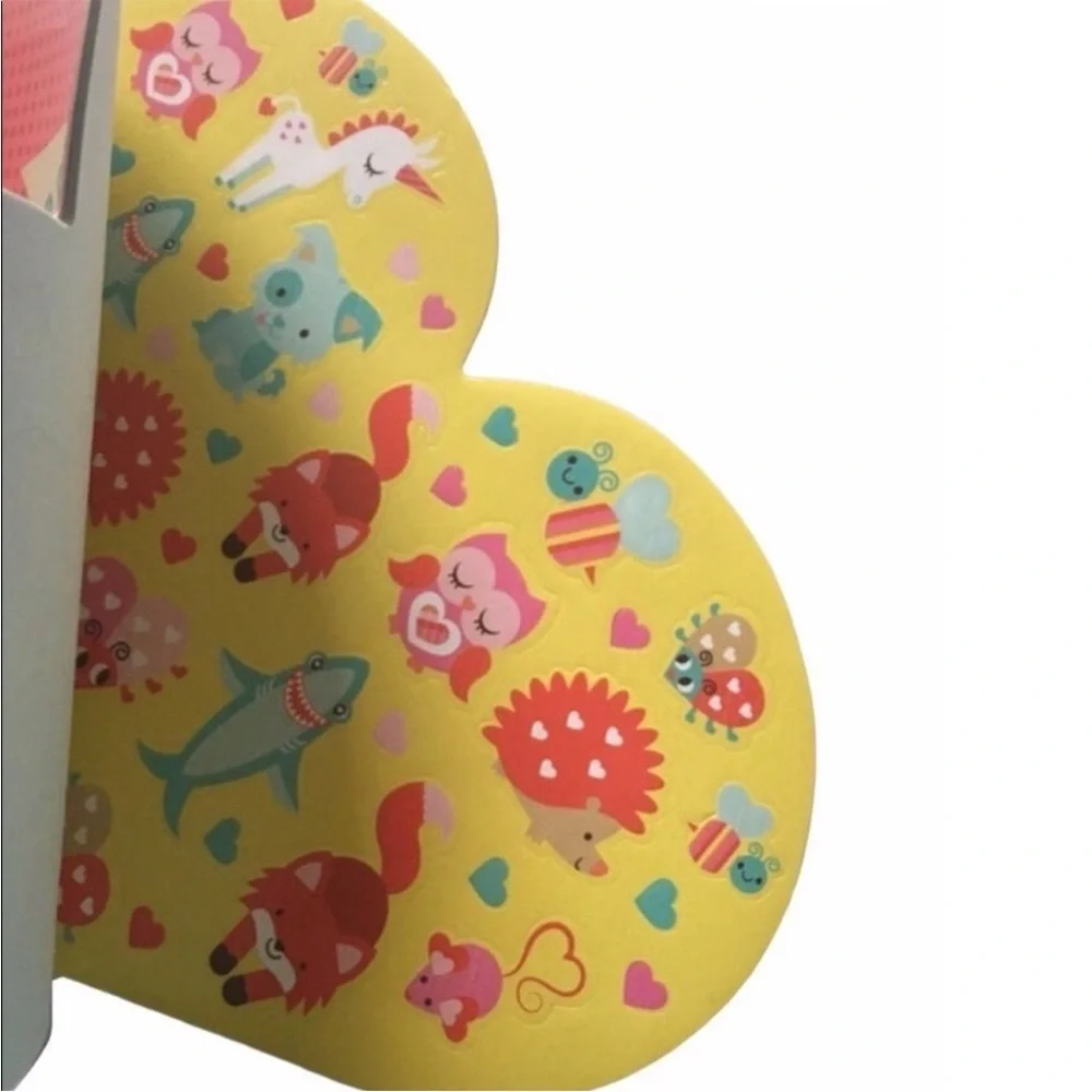 Valentine’s Stickers 2 Books 472+ Total Pandas Heart Elephants Owls Robots Foxes